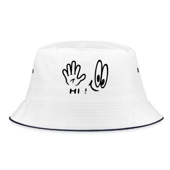 The Hand - Bucket Hat - white/navy - Front