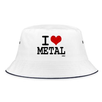 I love metal - couleurs personnalisables - Bob - blanc/marine - Devant