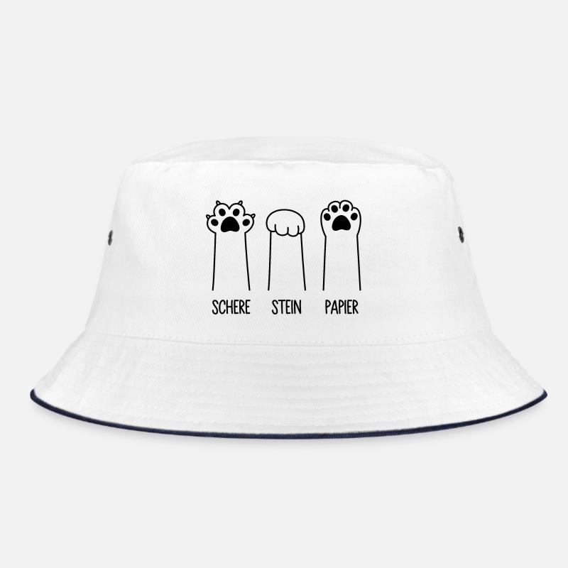 Schere Stein Papier Katze Pfote Spiel Katzenpfoten Bucket Hat