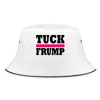 Tuck frump - Bucket Hat - Weiß/Navy - Vorne