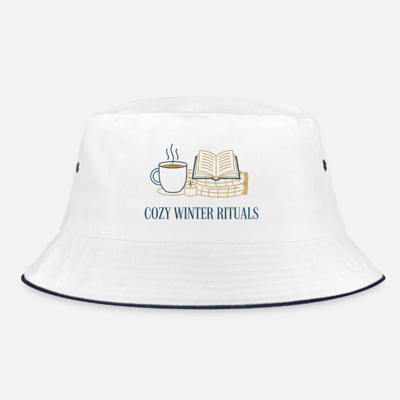 Cozy Winter Rituals - Bucket Hat - Weiß/Navy