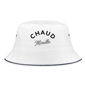 Chaud Mireille – Design typographique humoristique - Bob - blanc/marine - Devant