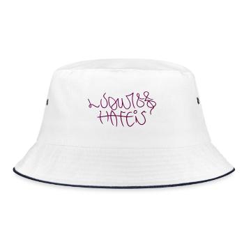 Ludwigshafen Fischerhut - Bucket Hat - Weiß/Navy - Vorne