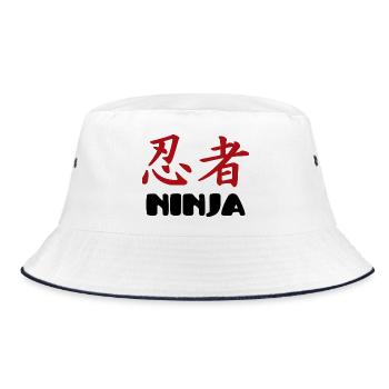 ninjas - Bucket Hat - Weiß/Navy - Vorne