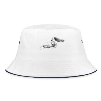 catfish - Bucket Hat - white/navy - Front
