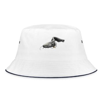 catfish - Bucket Hat - white/navy - Front