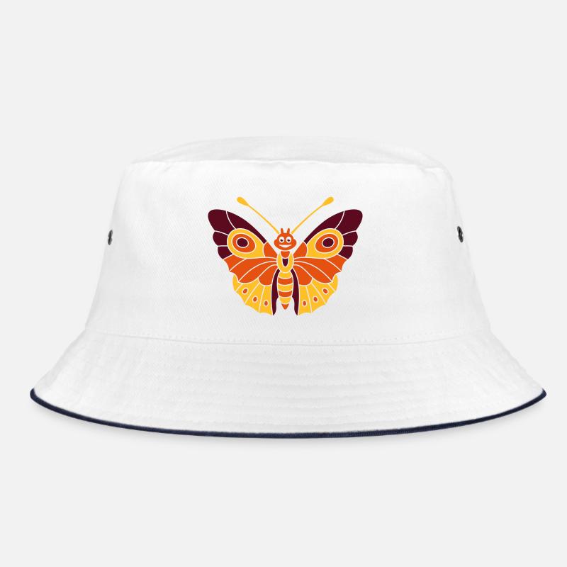 Papillon (d) - Bob - blanc/marine
