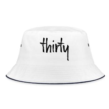 30 thirty 30. birthday gift number 30 number - Bucket Hat - white/navy - Front