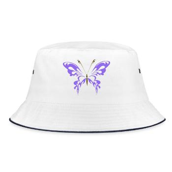 papillon violet avec des ampoules brun foncé - Bob - blanc/marine - Devant