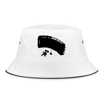 Fallschirm - Bucket Hat - Weiß/Navy - Vorne
