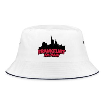 Frankfurt am Main Skyline - Bucket Hat - Weiß/Navy - Vorne