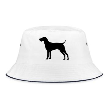 German Shorthaired Pointer - Bucket Hat - white/navy - Front