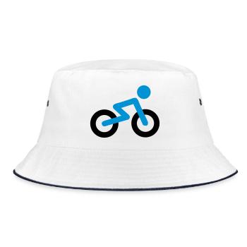 Bicycle - Bucket Hat - white/navy - Front