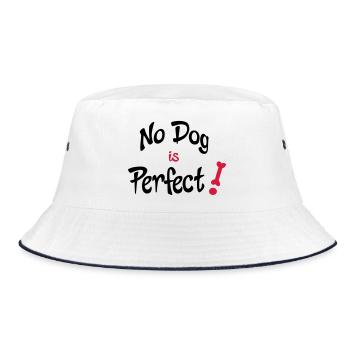 funny dog - Bucket Hat - white/navy - Front