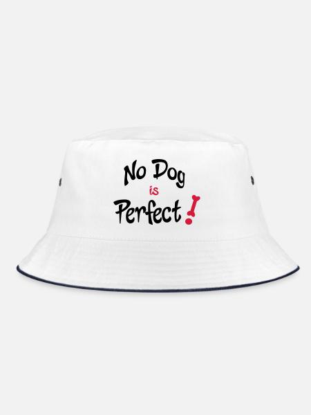 funny dog - Bucket Hat - white/navy - Front