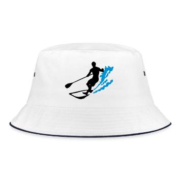 stand up paddling - Bucket Hat - Weiß/Navy - Vorne