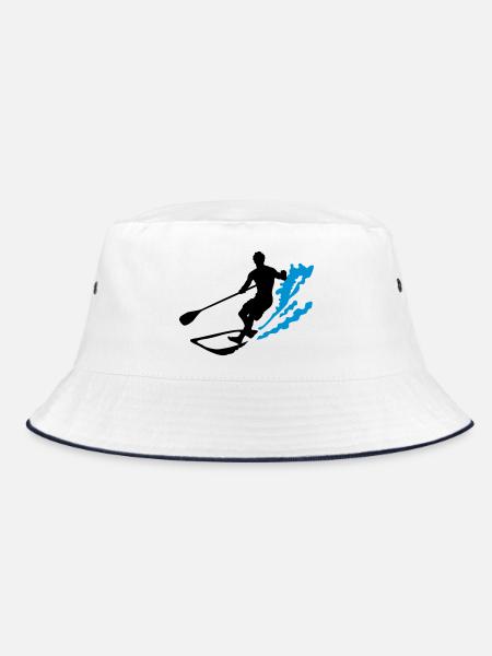 stand up paddling - Bucket Hat - Weiß/Navy - Vorne