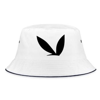 Sexy Bunny Ohren - Bucket Hat - Weiß/Navy - Vorne