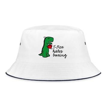 T-Rex hates boxing boxe gants de boxe - Bob - blanc/marine - Devant