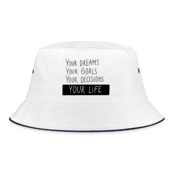 Your life - Bucket Hat - white/navy - Front