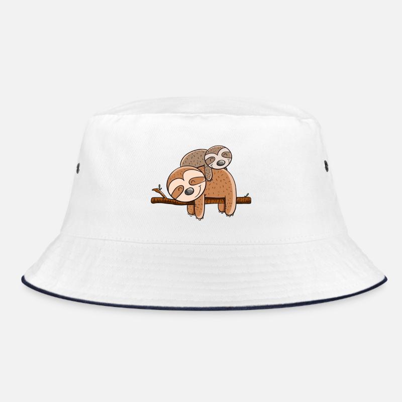 Two lazy sloths I Chilling animals I Lazy Bucket Hat
