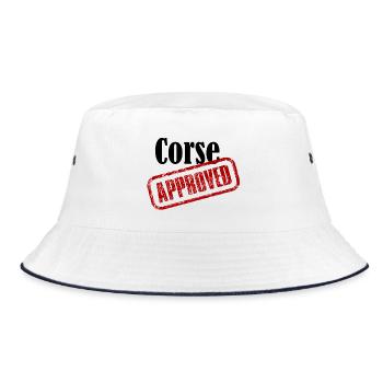 T-shirt Corsica Approved - Bucket Hat - white/navy - Front