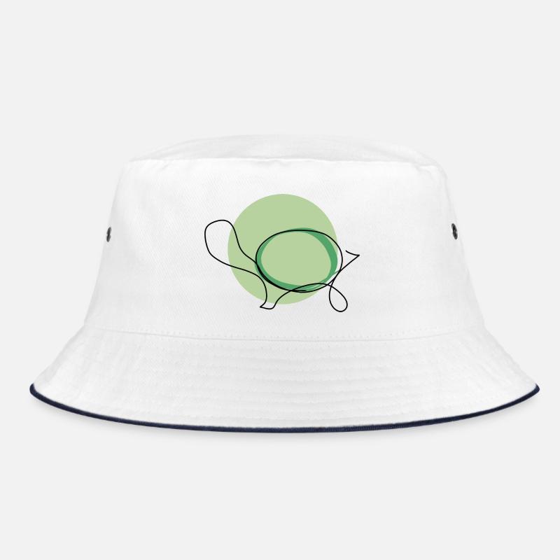 Schildkröte - Bucket Hat - Weiß/Navy