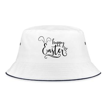 happy Easter - Bucket Hat - white/navy - Front