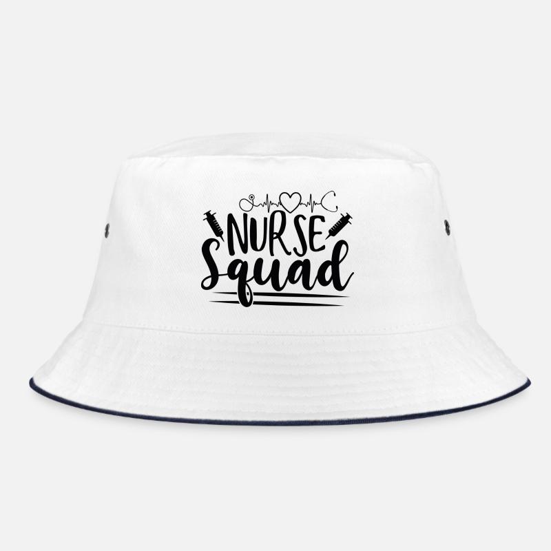 Nurse Squad Pflege Team Spruch Bucket Hat