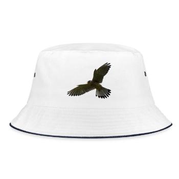 Falcon in flight - Bucket Hat - white/navy - Front