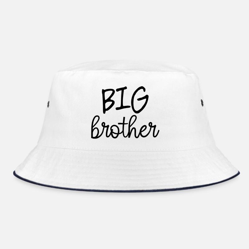 Großer Bruder - Bucket Hat - Weiß/Navy