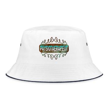 Physiotherapeut - Bucket Hat - Weiß/Navy - Vorne