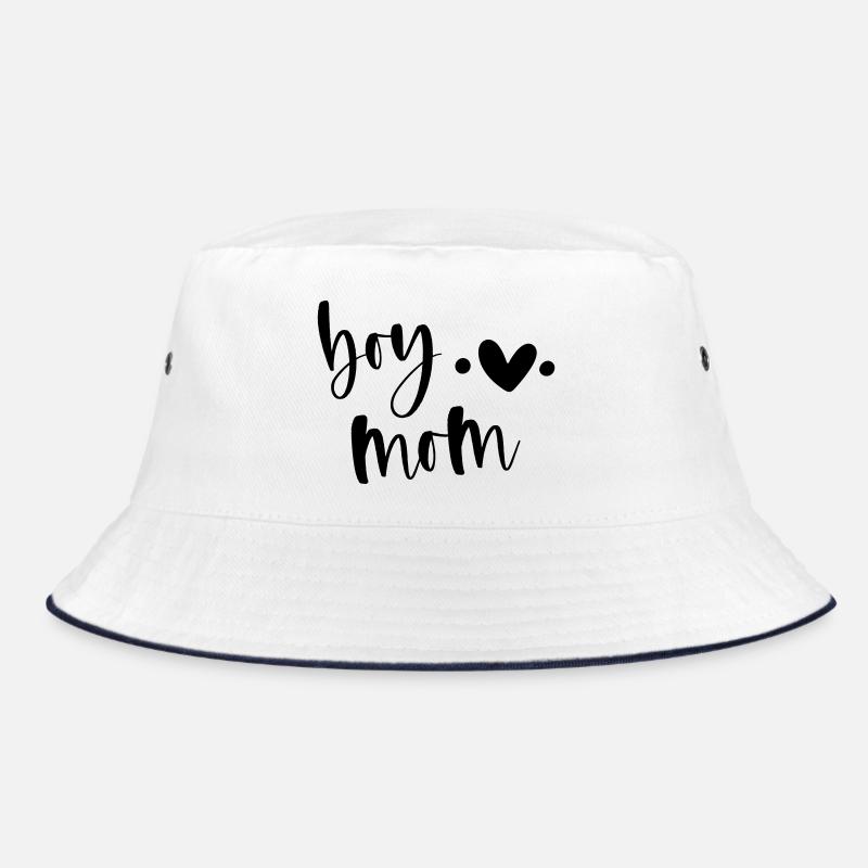 boy mom | Mama | beste Mama | Geschenkidee - Bucket Hat - Weiß/Navy