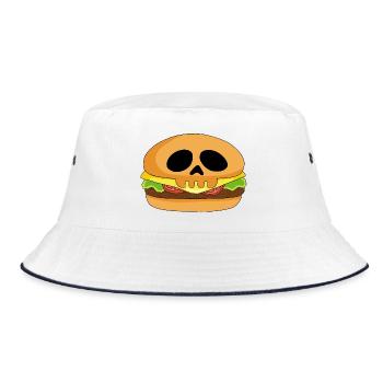 Crâne burger - Bob - blanc/marine - Devant