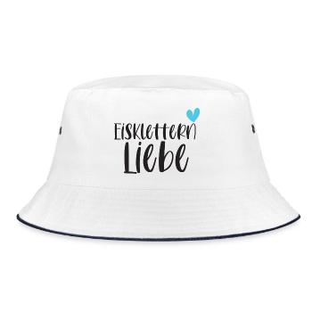 Eisklettern Klettern Wintersport Eis Geschenk - Bucket Hat - Weiß/Navy - Vorne