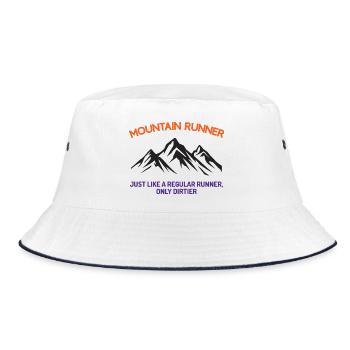 Bergläufer - Bucket Hat - Weiß/Navy - Vorne
