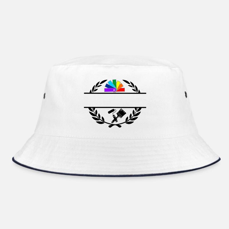 Farbfächerdeck in Lorbeerkranz mit Pinselroller Bucket Hat