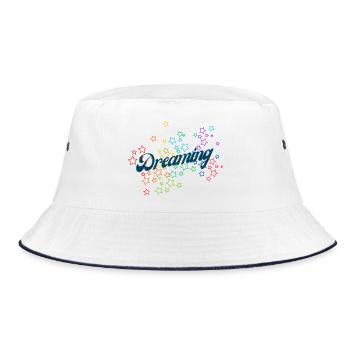 Dreaming - Bucket Hat - white/navy - Front