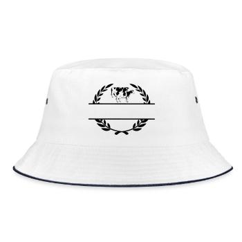 Dairy cows monogram - Bucket Hat - white/navy - Front