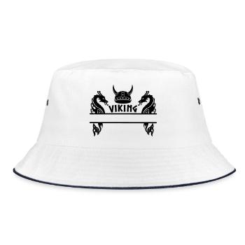 Plaque signalétique du casque de dragon viking - Bob - blanc/marine - Devant