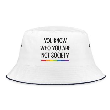 Live With Pride - Bucket Hat - white/navy - Front