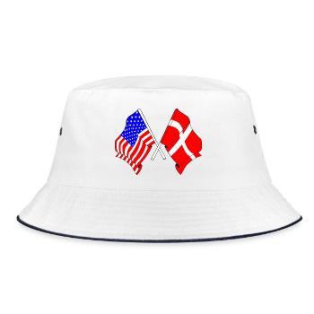 Drapeau des États-Unis et drapeau du Danemark - Bob - blanc/marine - Devant