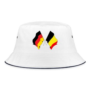 Drapeau de l’Allemagne et drapeau de la Belgique - Bob - blanc/marine - Devant