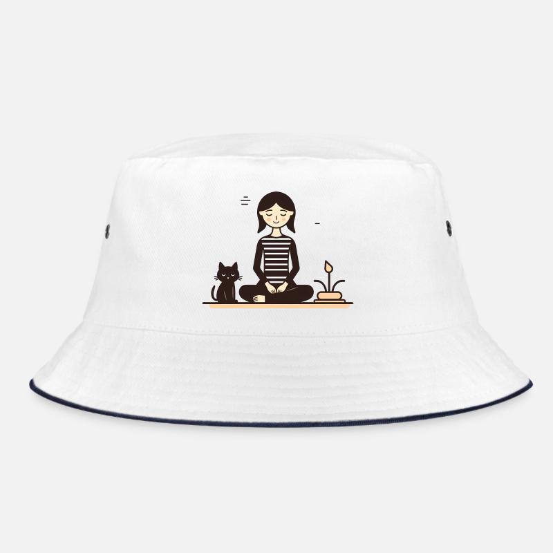Entspannung mit Katze Bucket Hat