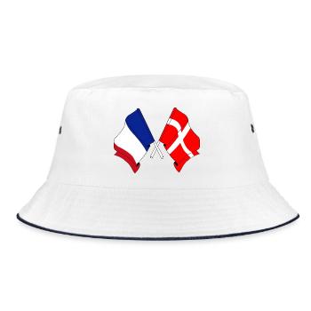 Drapeau de la France et drapeau du Danemark - Bob - blanc/marine - Devant