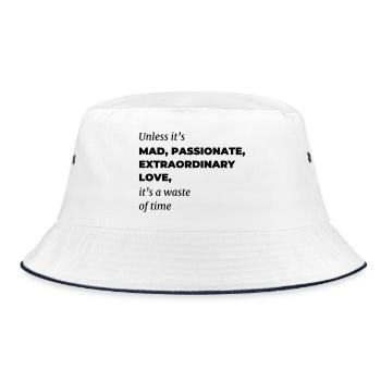 mad love | Poem - Bucket Hat - white/navy - Front