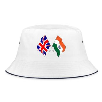 Drapeau de l’Angleterre et drapeau de l’Inde - Bob - blanc/marine - Devant