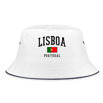 Lettrage Lisboa avec drapeau du Portugal - Bob - blanc/marine - Devant