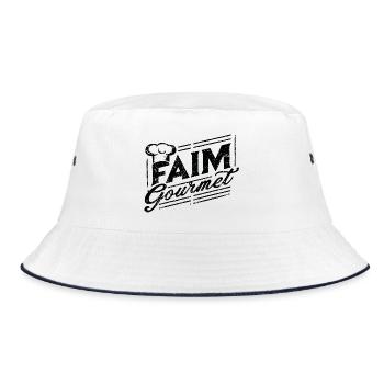 Gourmet Hunger - Foodie - Bucket Hat - white/navy - Front