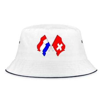 Drapeau des Pays-Bas et drapeau de la Suisse - Bob - blanc/marine - Devant